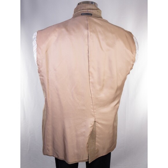 Ralph Lauren Mens Beige Herringbone 2 Button Sport Coat Blazer Jacket Sz 48R EUC - Picture 10 of 13